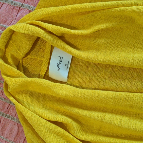 Wilfred BNWOT linen open summer sweater in goldenrod. Size xs. - Picture 2 of 4
